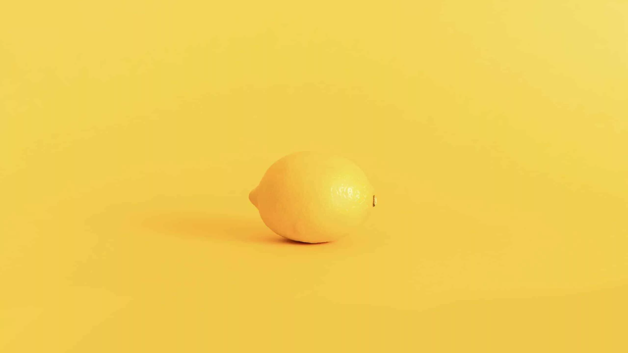 Lemon with yellow background